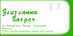 zsuzsanna barger business card